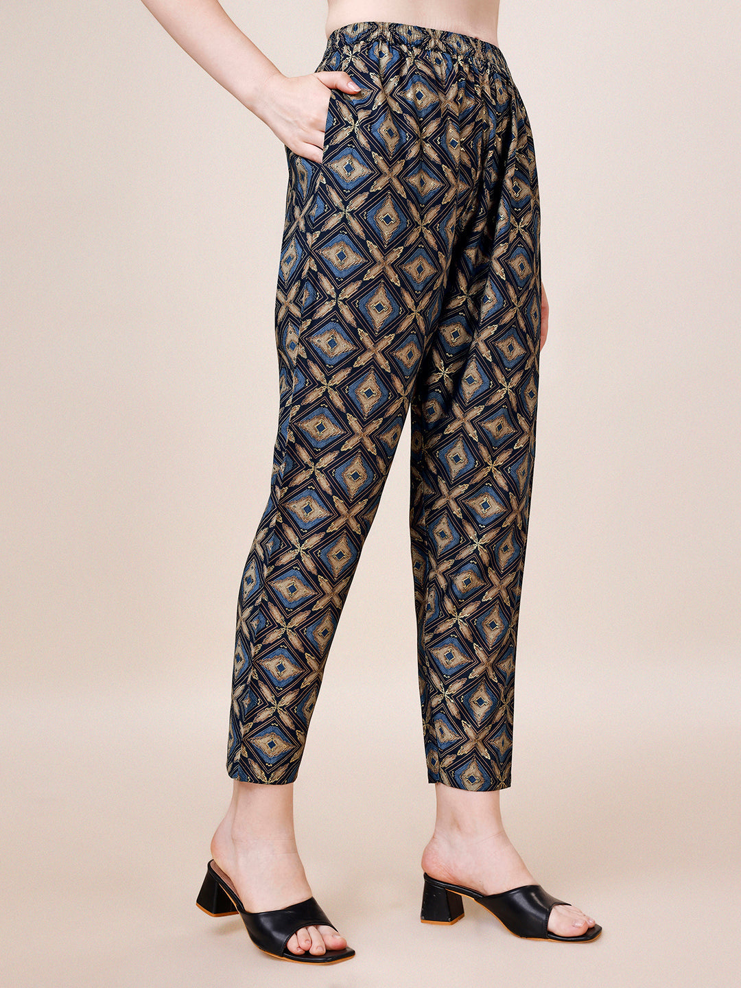 Hand Embroidered & Printed Collar 2 Piece Co-Ords Set, Multicolor - Hiral Fashion
