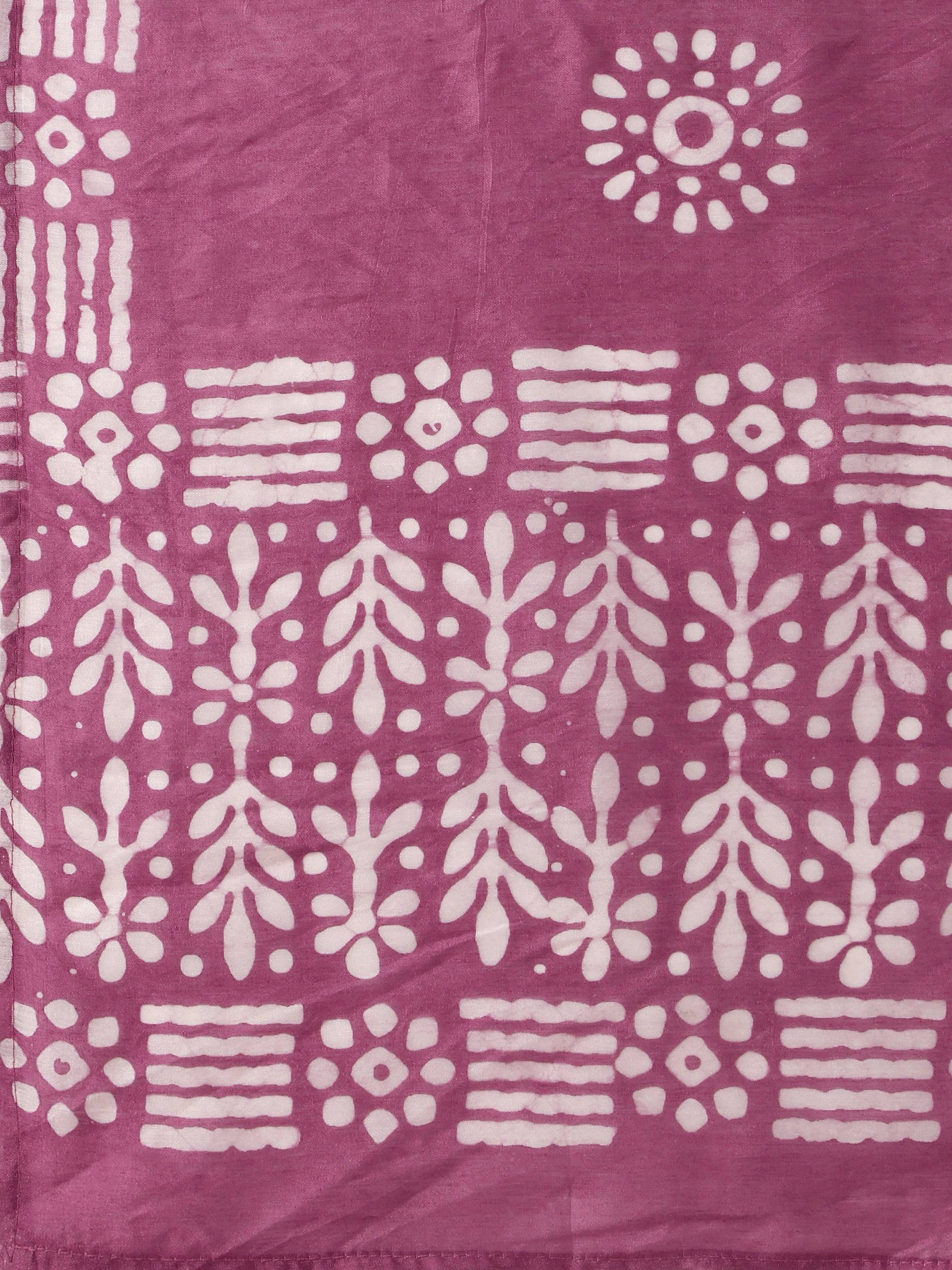 Chanderi Bandhni Printed Kurta With Pant & Dupatta Set, Multicolor - Hiral Fashion