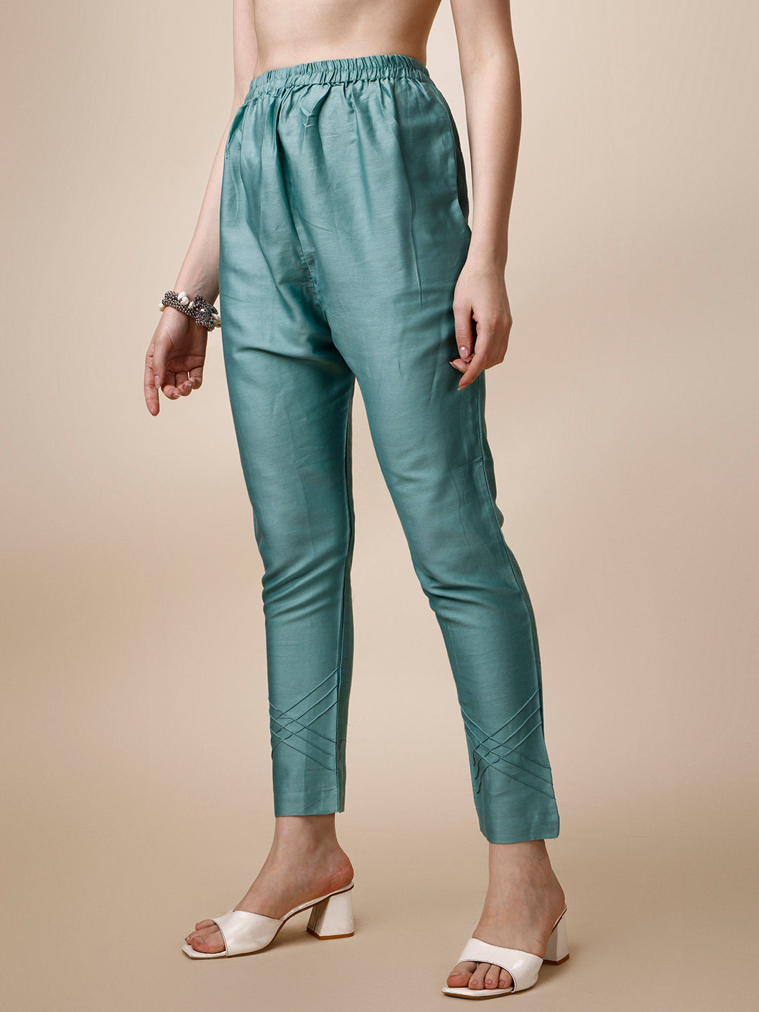 Hand Embroidered Kurta With Pant & Dupatta Set, Multicolor - Hiral Fashion
