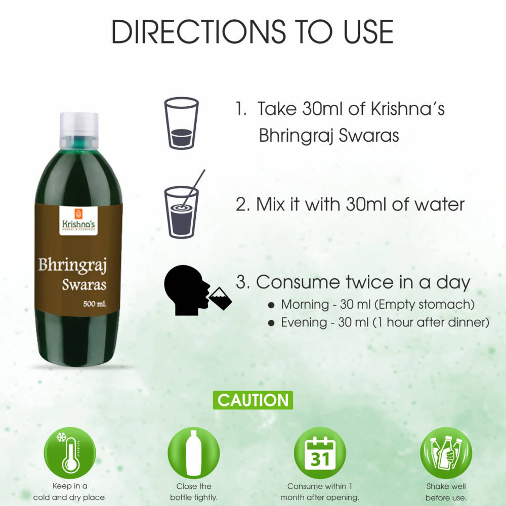 Krishna's Herbal & Ayurveda Bhringraj Swaras 
