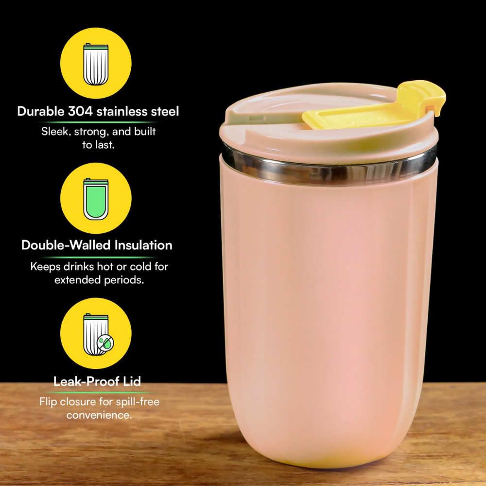 Udyan Tea Stainless Steel Vacuum Insulated Tumbler - Pink  Grab2Buy Udyan Tea Grab2Buy