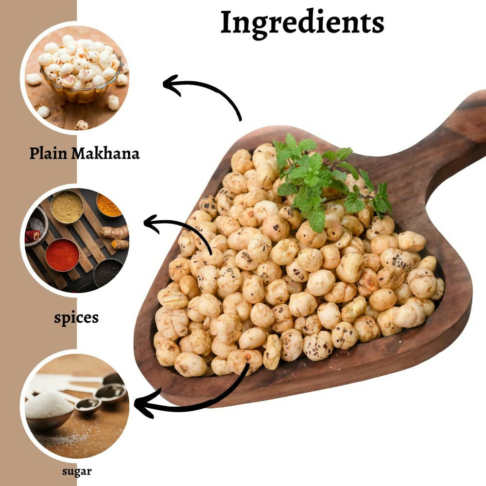 Healthy Master Crispy Makhana – Mint (Pudina) Flavour Roasted Fox Nuts Snack 