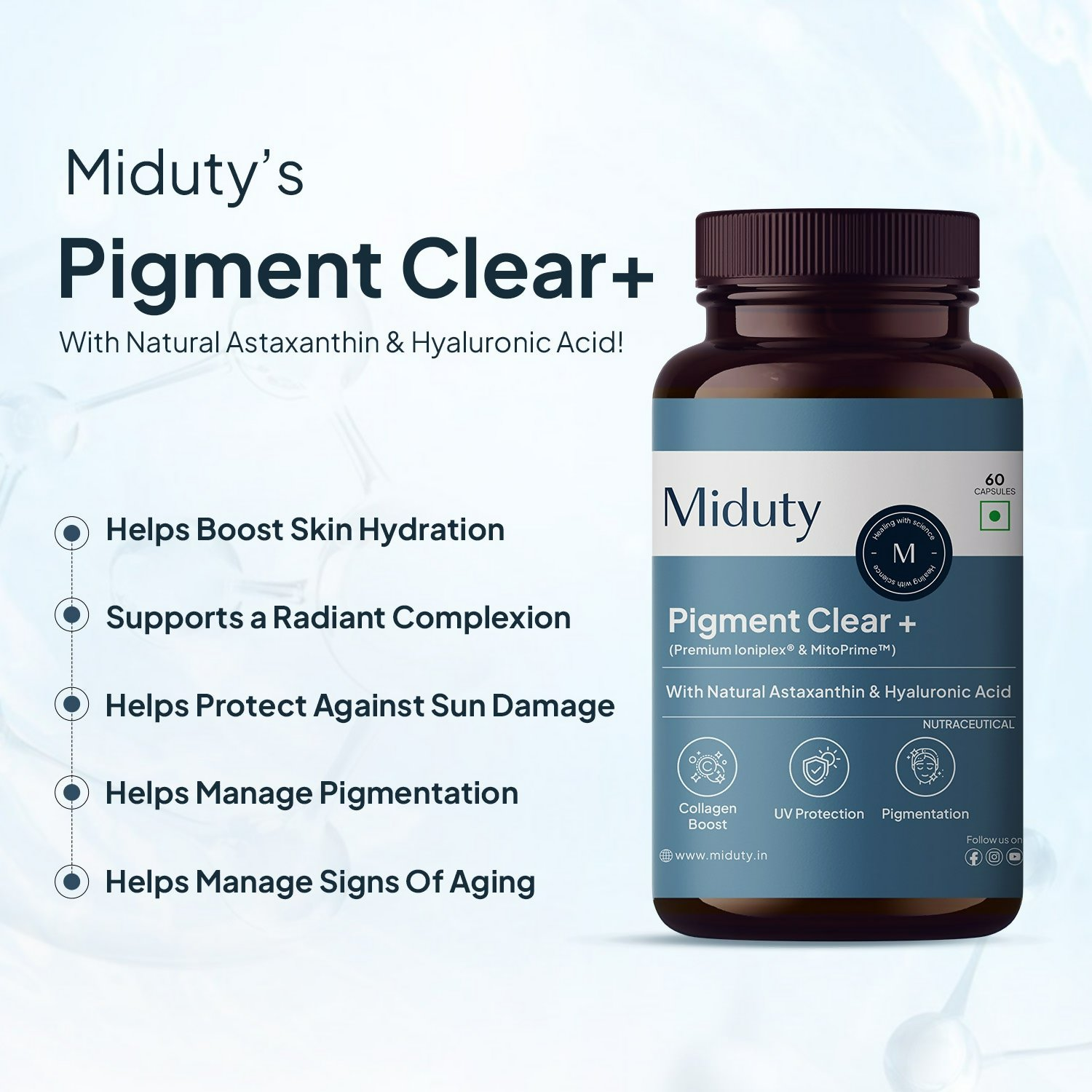 Miduty by Palak Notes Pigment Clear+ Oral Sunscreen Capsules 