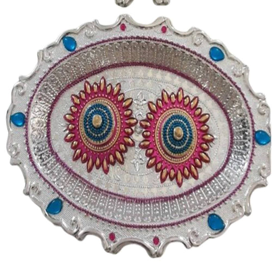 Kundan HandiKrafts Designer Haldi Kumkum Platters - Grab2buy