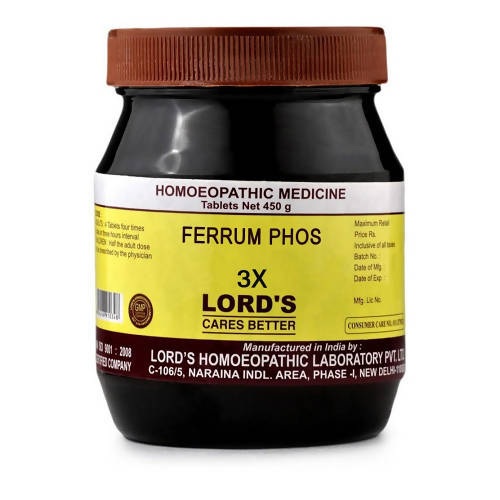 Lord's Homeopathy Ferrum Phos Biochemic Tablets 