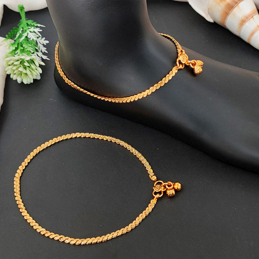 JS Fashion Designer High Gold Polish Fancy Style Payal for Women & Girls | Swadesiicart