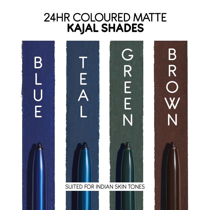 Kay Beauty By Katrina Kaif 24HR Coloured Matte Kajal - Blue 
