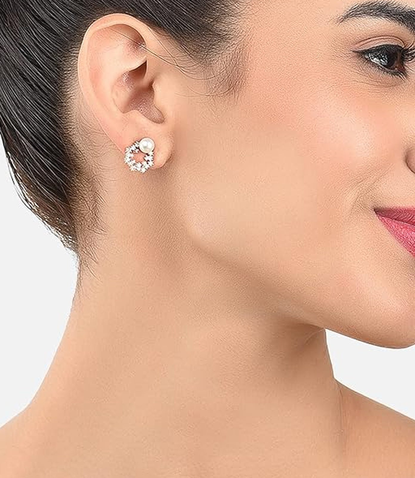 Jewel City Elegant Pearl Stud Earrings Set for Women & Girls | Classic Everyday & Party Wear Jewelry