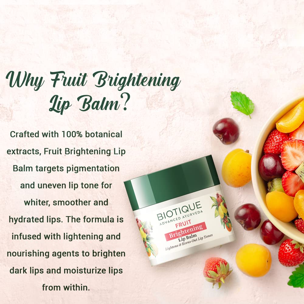 Biotique Advanced Ayurveda Bio Fruit Whitening Lip Balm  Grab2Buy Biotique Grab2Buy