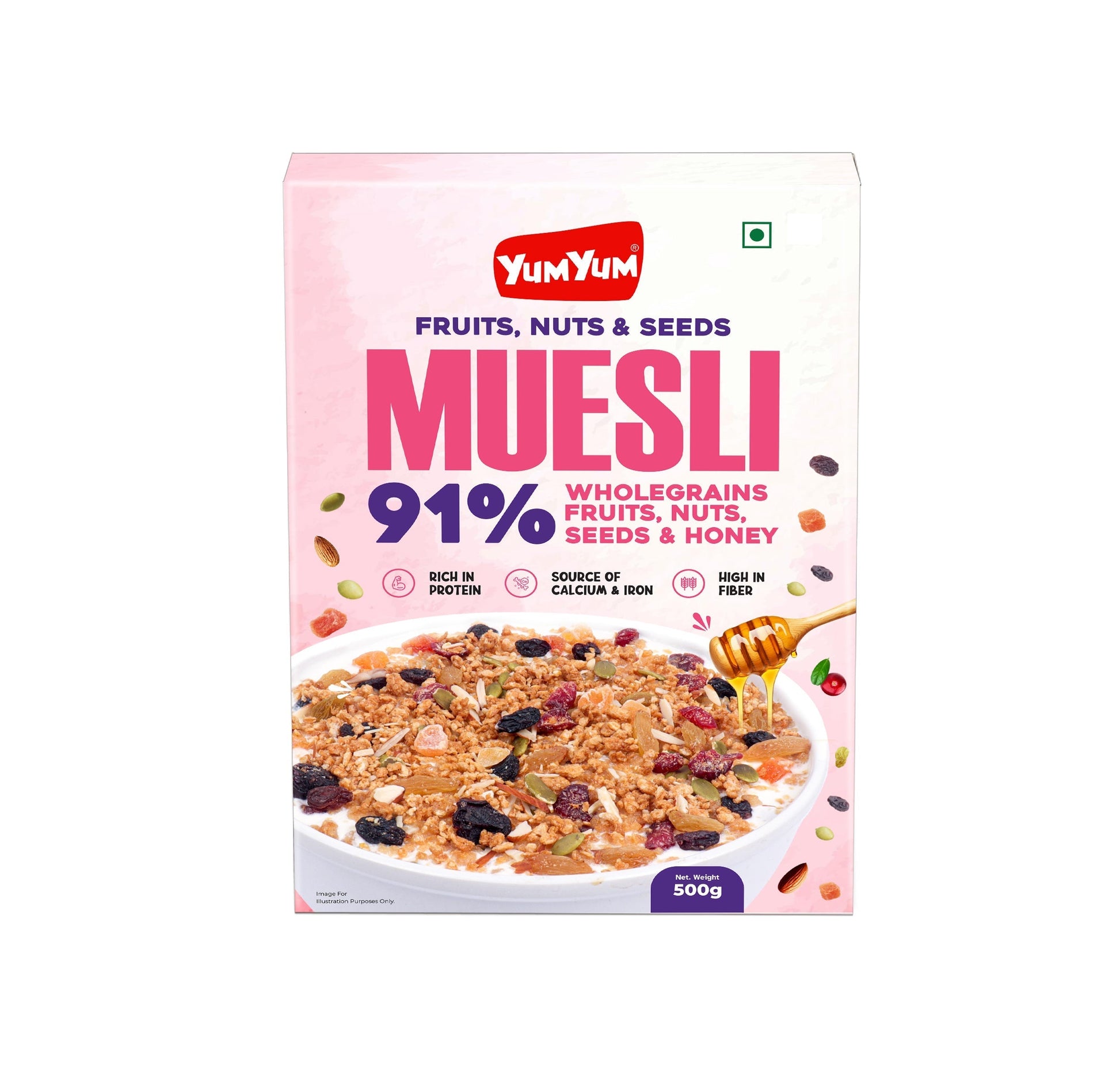 Yum Yum Fruits, Nuts & Seeds Honey Muesli Box  Grab2Buy Yum Yum Grab2Buy