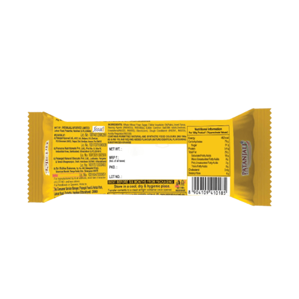 Patanjali Cream Feast Orange Biscuits (Pack of 10) 