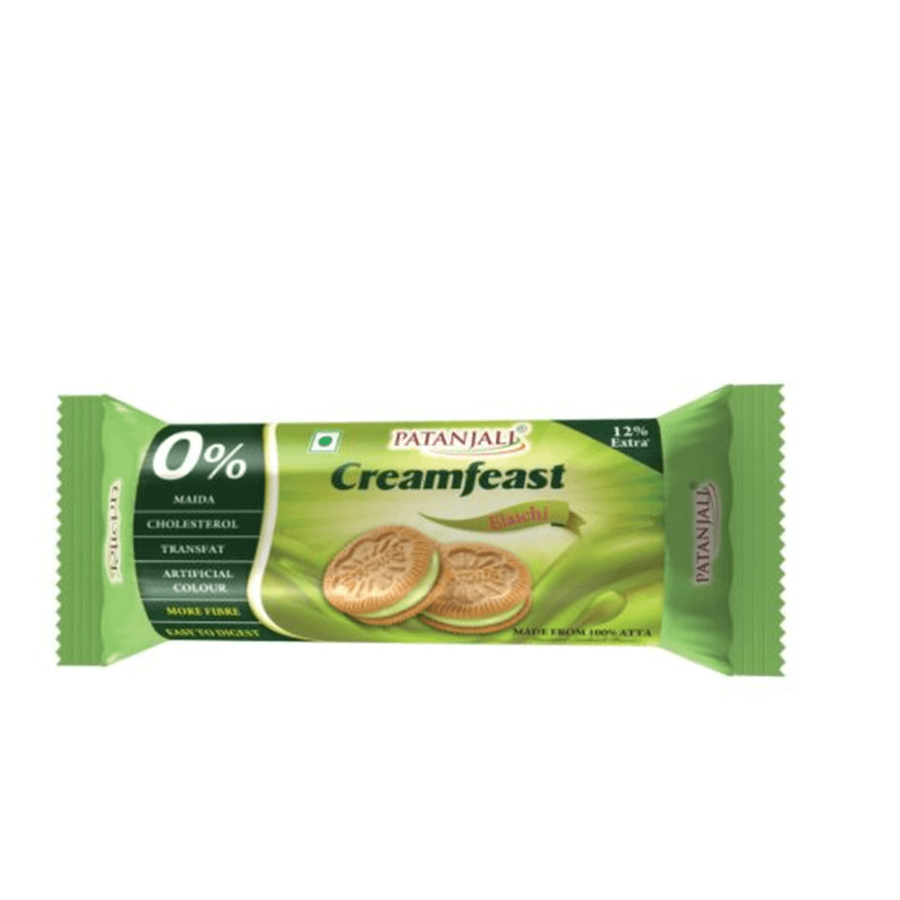Patanjali Creamfeast Elaichi Biscuit (Pack of 10) 