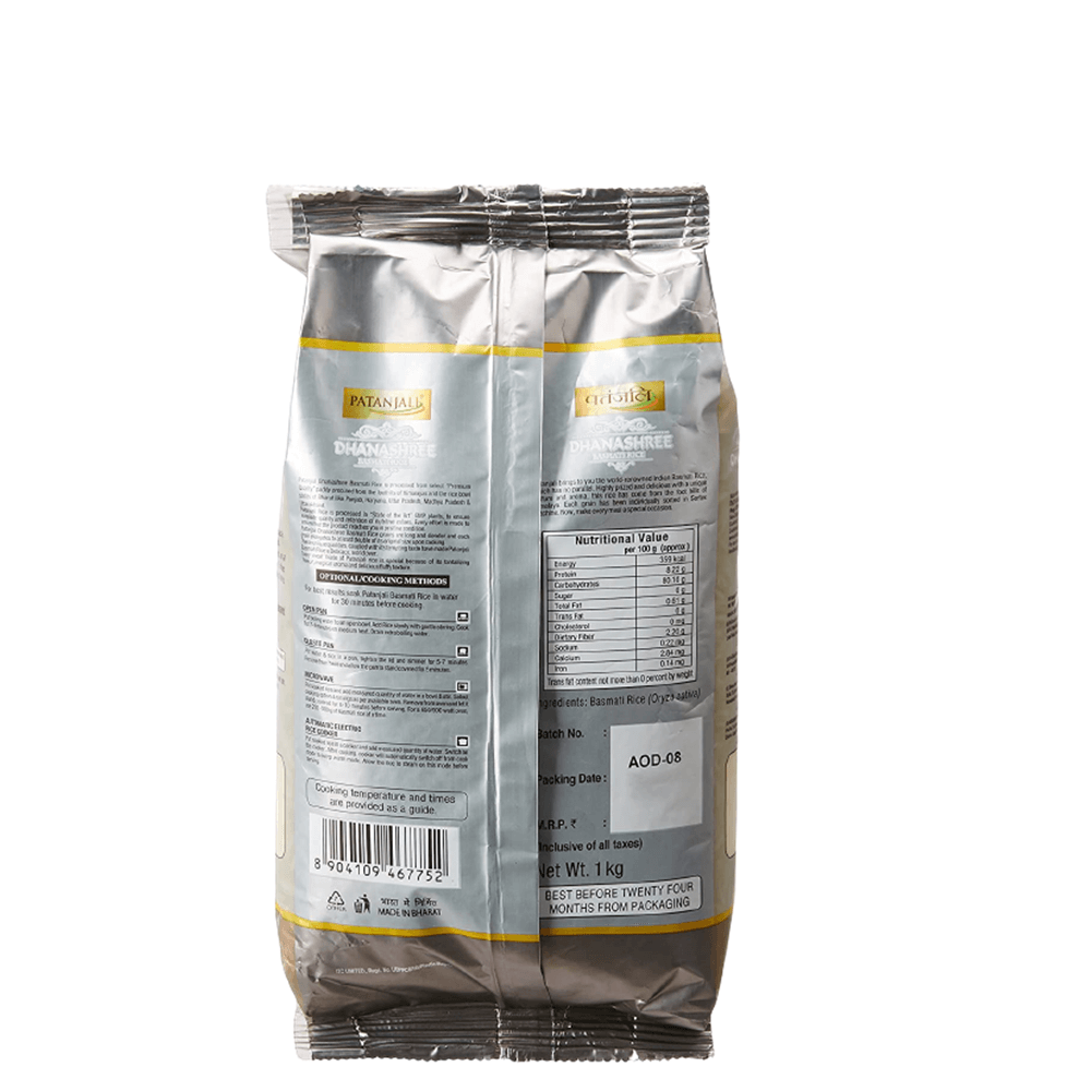 Patanjali Dhanashree Basmati Rice (1 kg) 