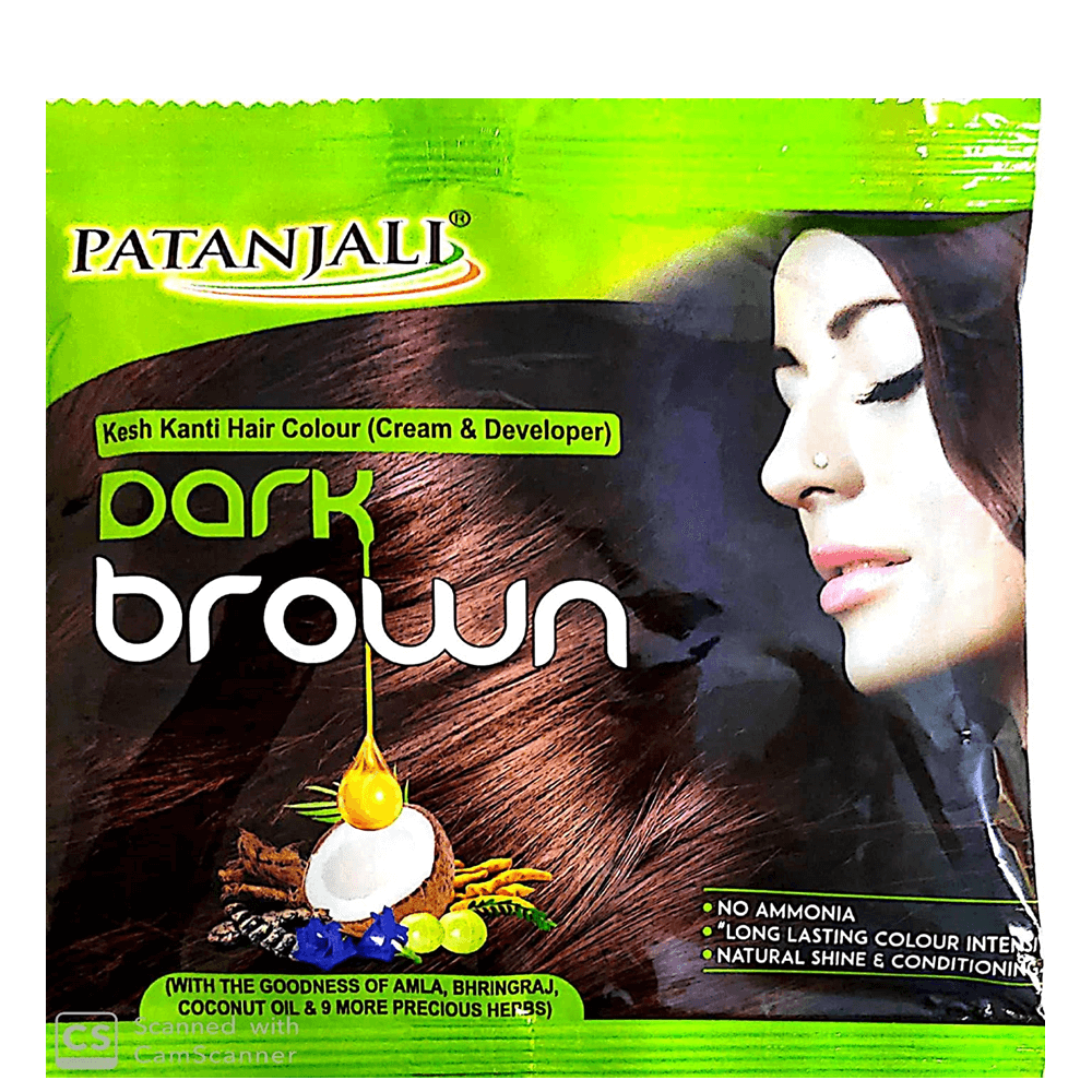 Patanjali Kesh Kanti Hair Colour (Cream & Developer) - Dark Brown | Grab2Buy