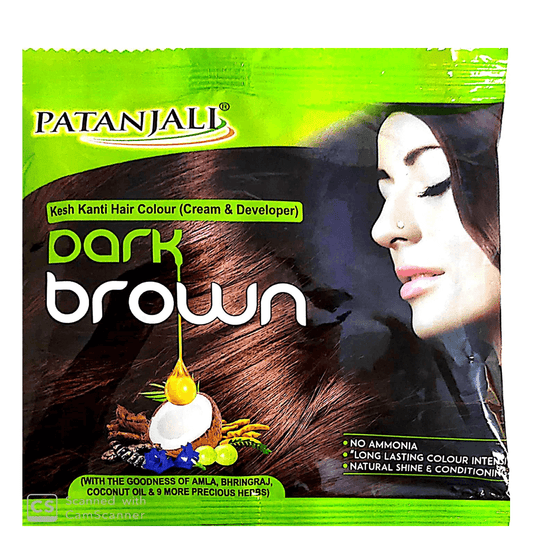 Patanjali Kesh Kanti Hair Colour (Cream & Developer) - Dark Brown | Grab2Buy