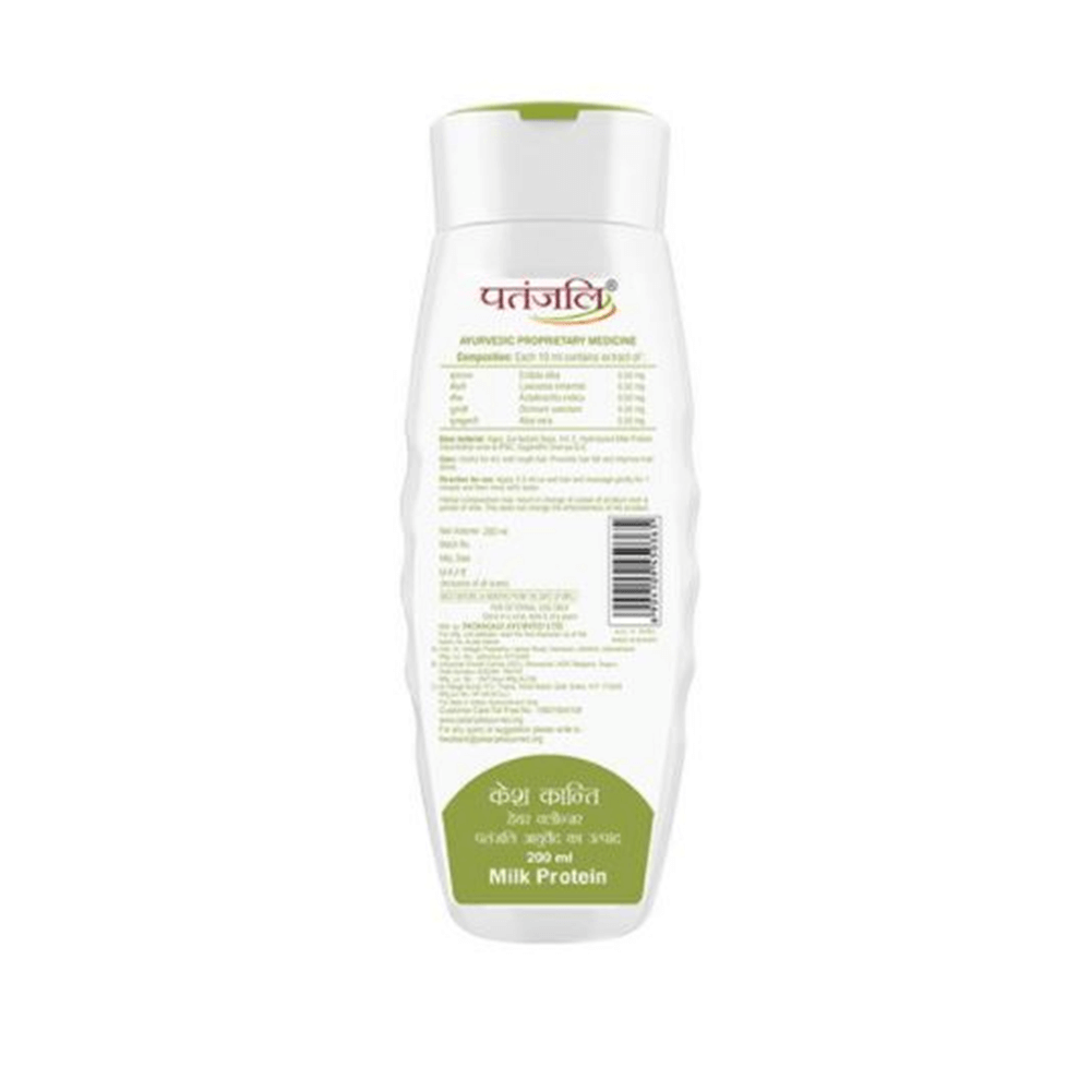 Patanjali Kesh Kanti Milk Protein Hair Cleanser | Protein-Rich Ayurvedic Shampoo for Damaged & Dry Hair 