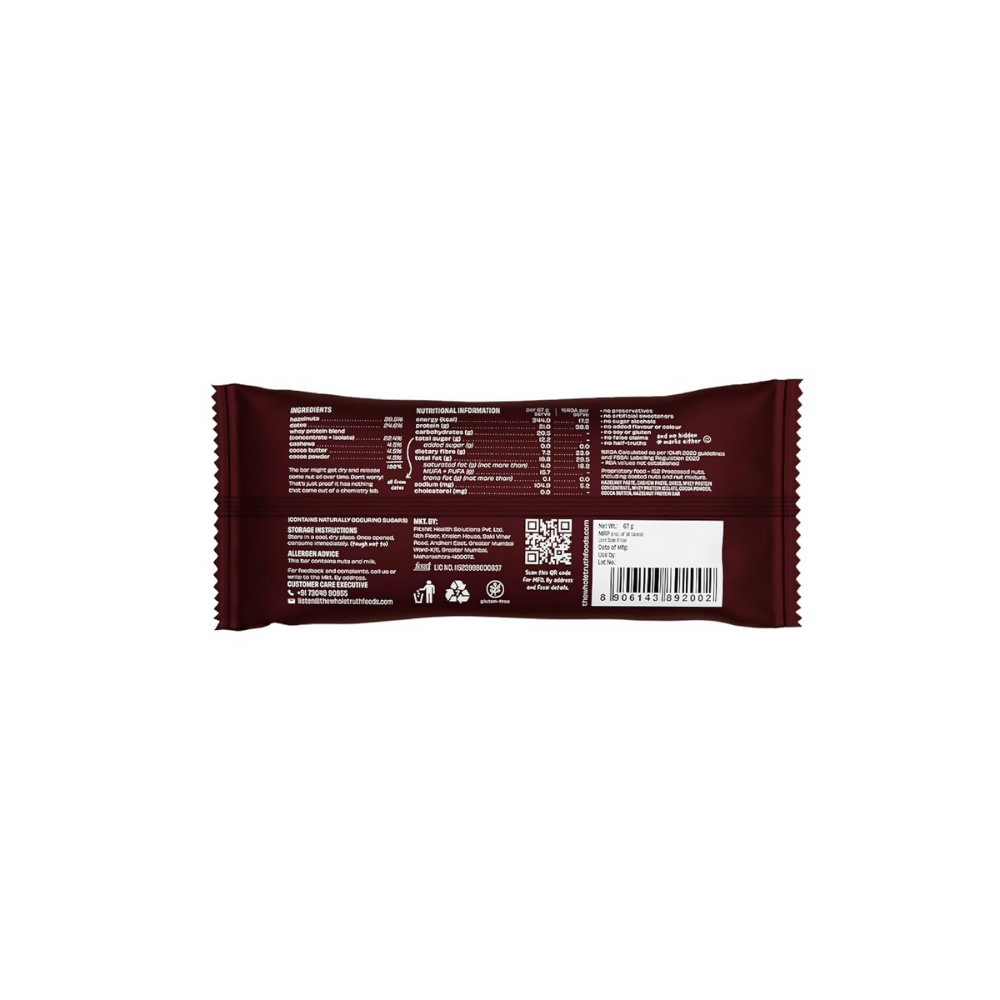 The Whole Truth High Protein Hazelnut Cocoa Protein Bar  Grab2Buy The Whole Truth Grab2Buy