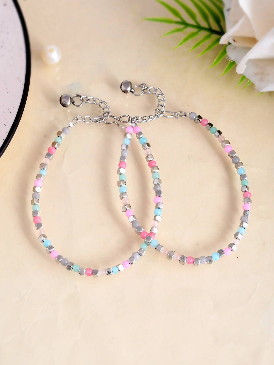 VOJ Women Multi Color stainless steel Anklet | Grab2Buy