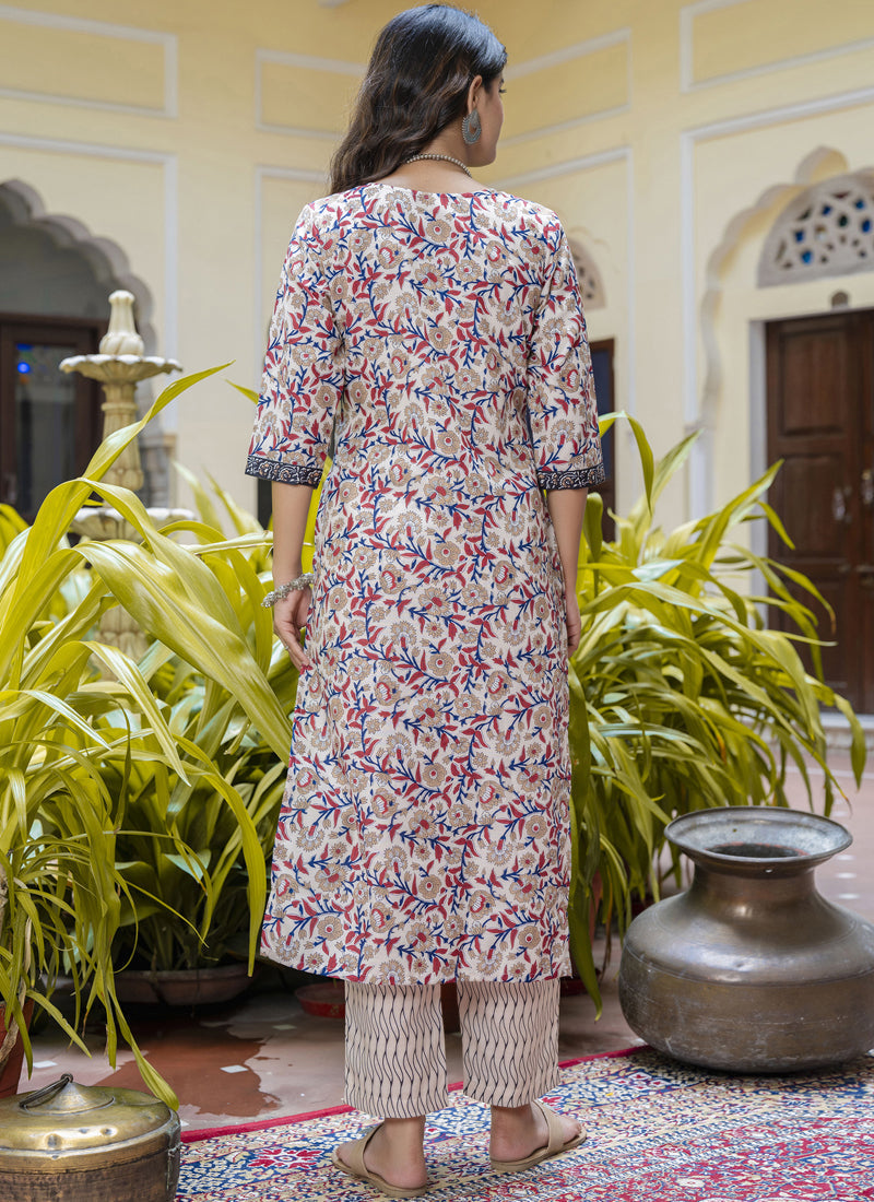 Vegaa Fashion Cream Cotton Kota Checks Salwar Suit  Grab2Buy Vegaa Fashion Grab2Buy