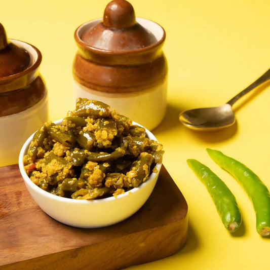 The State Plate Green Chilly Pickle - Grab2buy