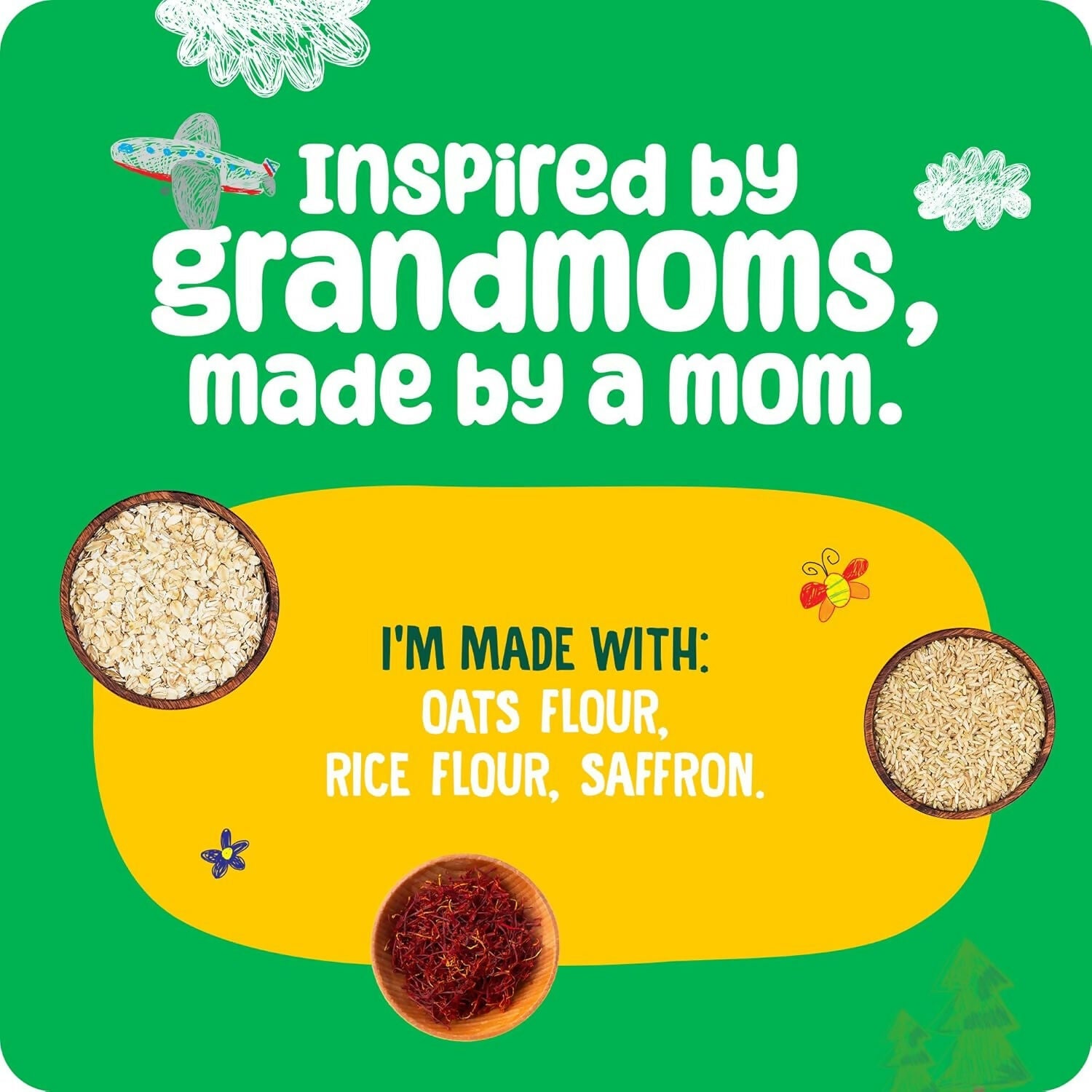 Yoga Bar Yogababy Saffron & Oats Mix, Healthy Porridge Mix For Infants, Kids, Children  Grab2Buy Yoga Bar Grab2Buy