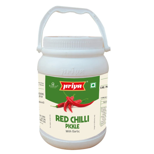 Priya Red Chilli Pickle with Garlic - Grab2buy
