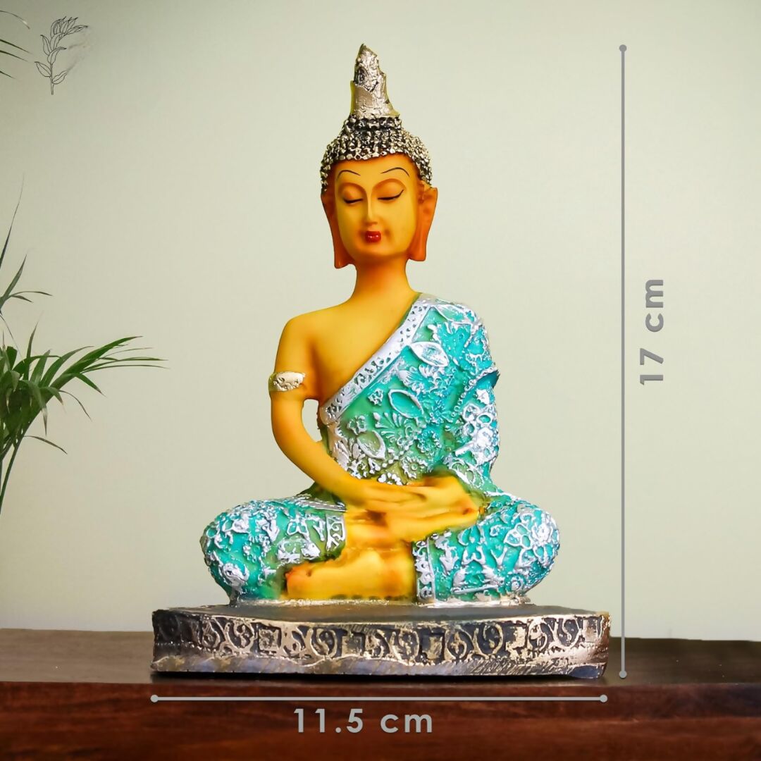 The Earth Store Poly Resin Sitting Peaceful Bhudha Idol - Grab2buy