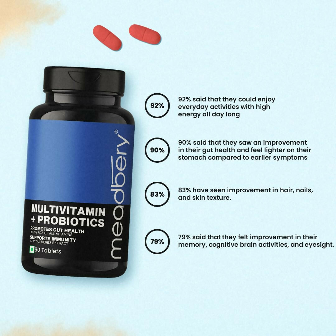 Meadbery Multivitamin With Probiotics Tablets 