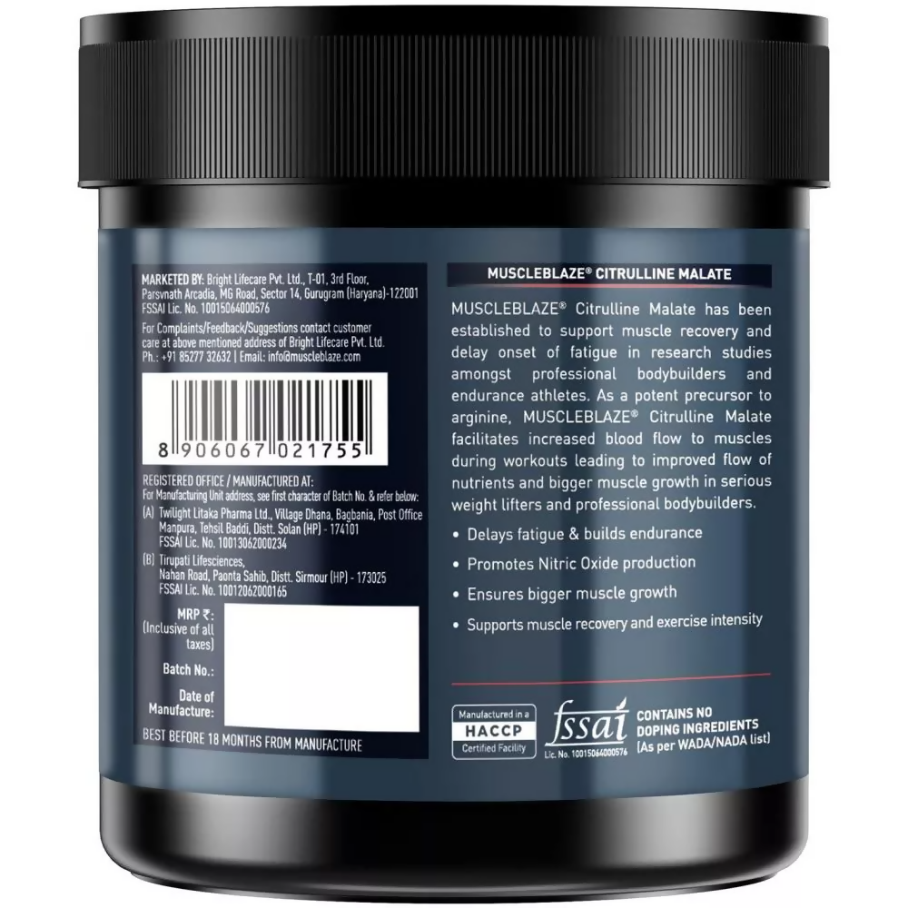 MuscleBlaze Citrulline Malate 