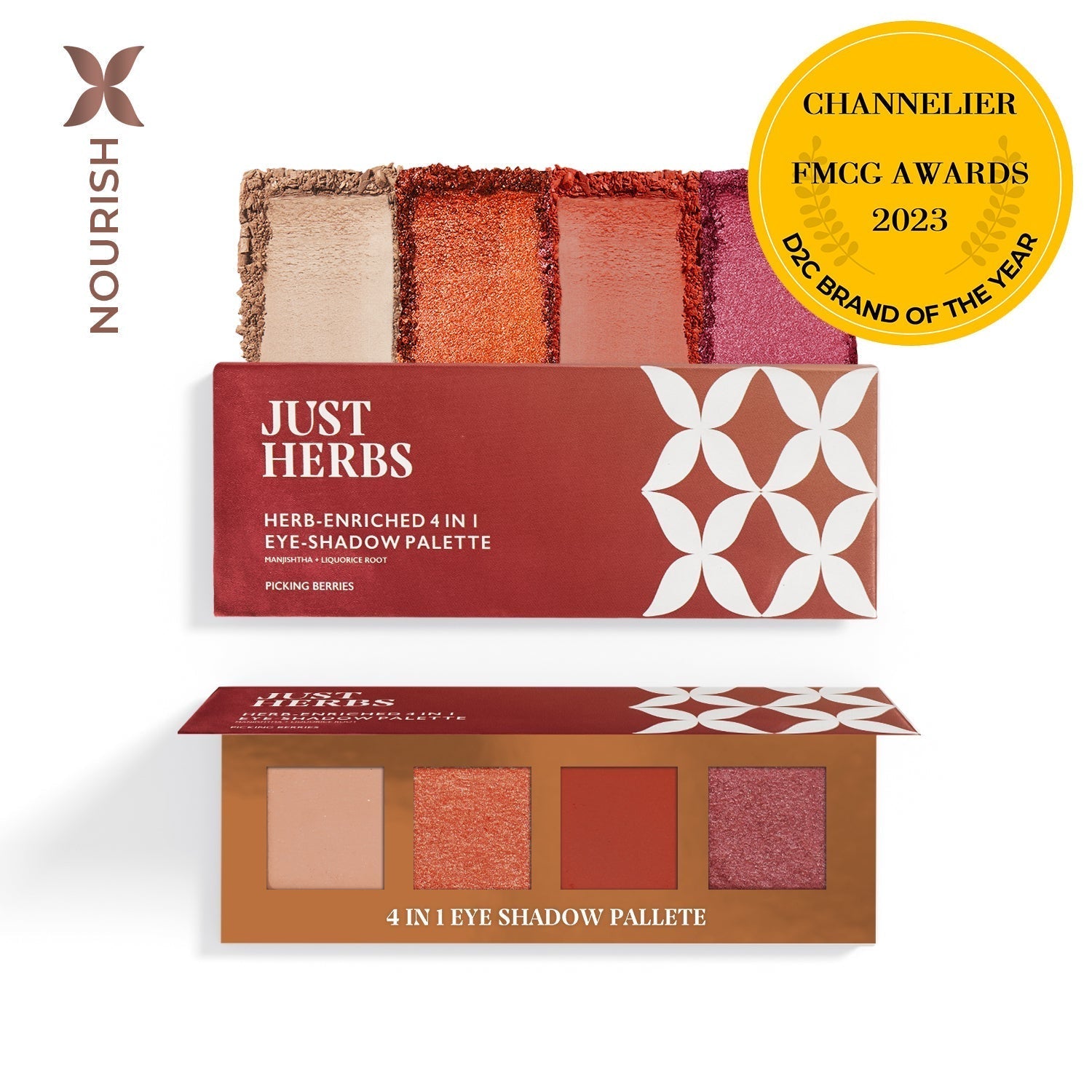 Herb Enriched 4-in-1 Eye-shadow Palette with Manjishtha and Liquorice Root 