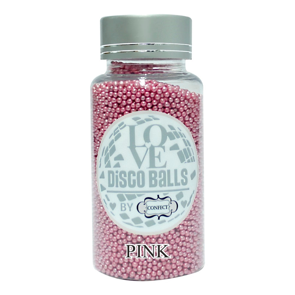 Confect Pink Disco Balls Sprinkles 2 MM