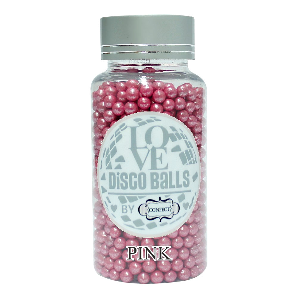 Confect Pink Disco Balls Sprinkles 6 MM