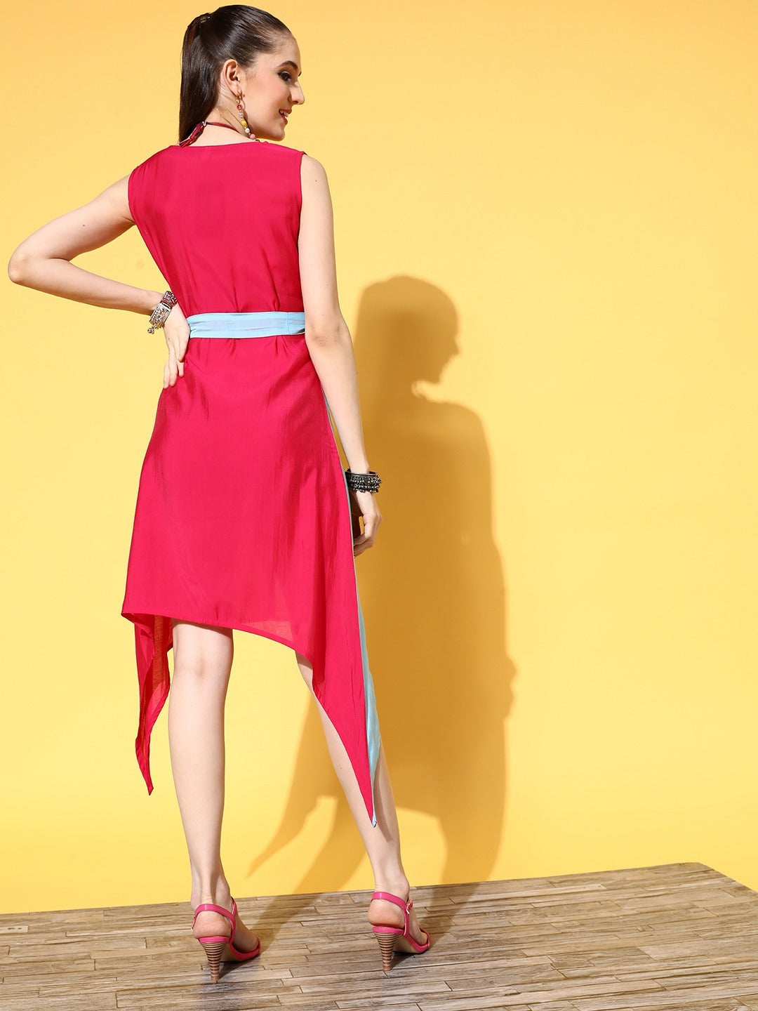 Yufta Pink Fit & Flare Dress  Grab2Buy Yufta Grab2Buy