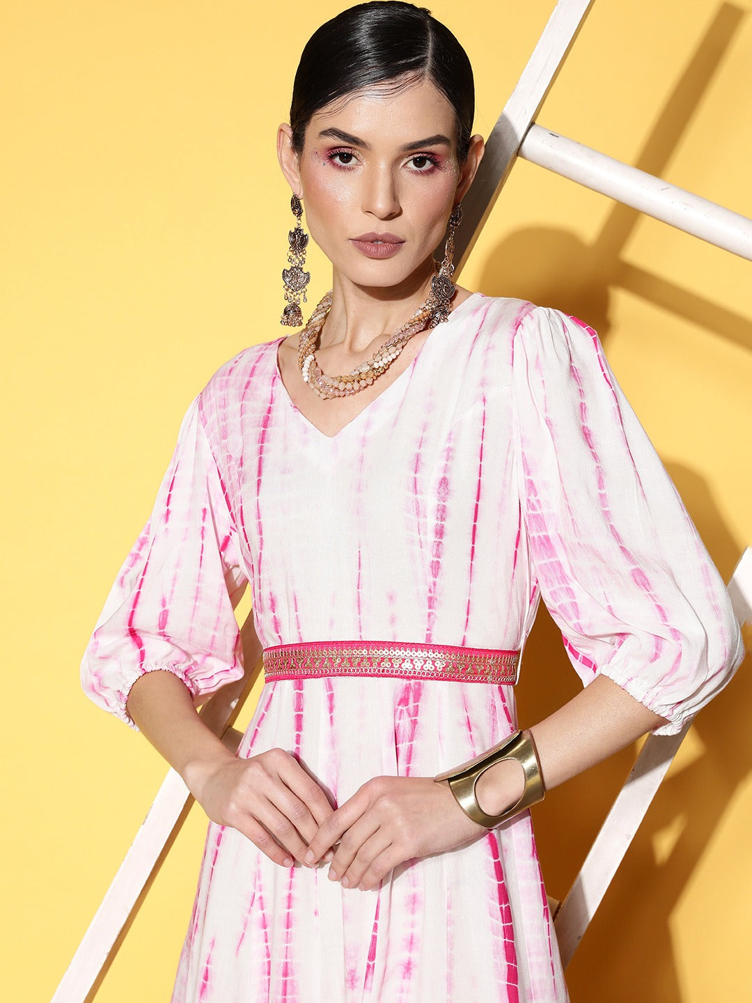 Yufta Pink Midi Dress  Grab2Buy Yufta Grab2Buy