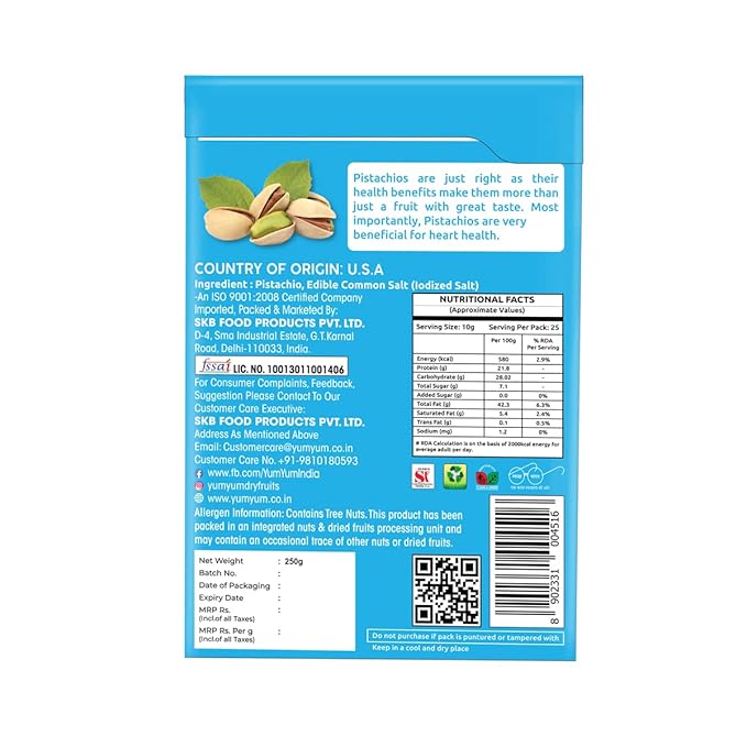 Yum Yum Roasted & Salted Pistachios Box  Grab2Buy Yum Yum Grab2Buy