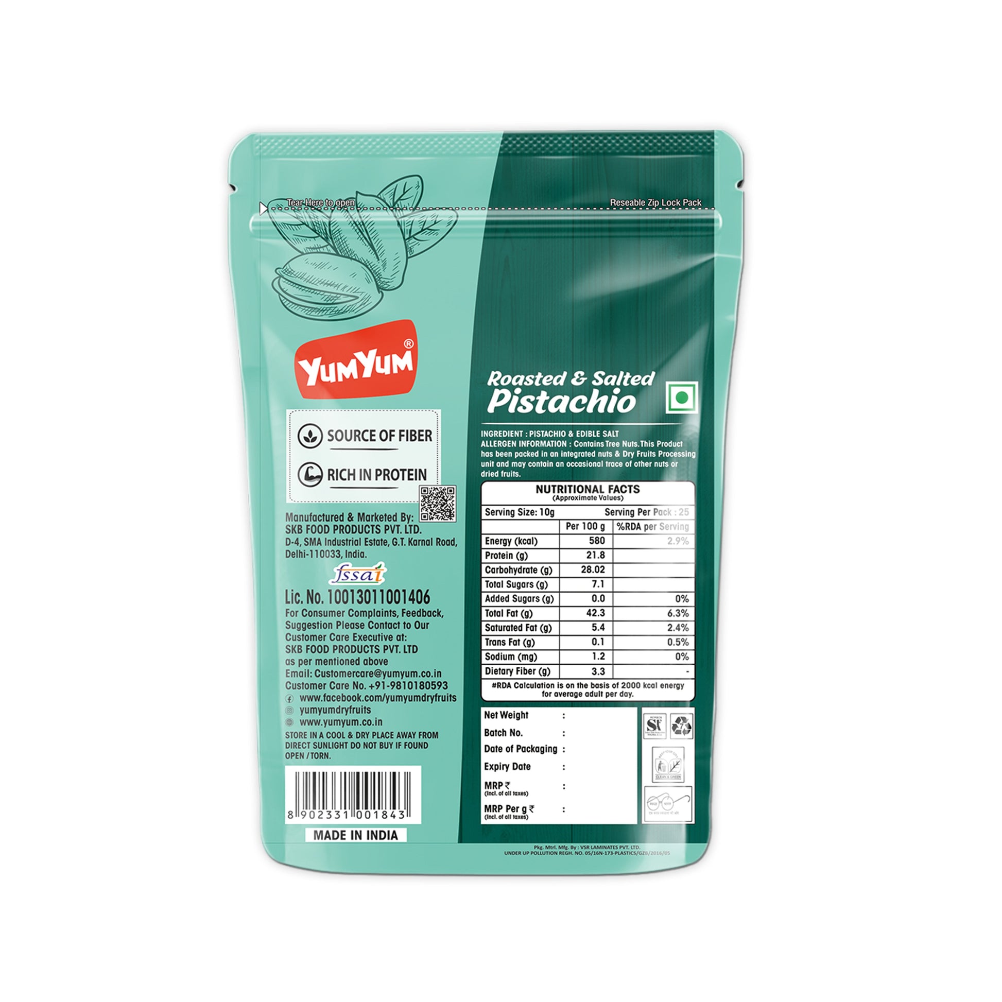 Yum Yum Roasted & Salted Pistachios Pouch  Grab2Buy Yum Yum Grab2Buy