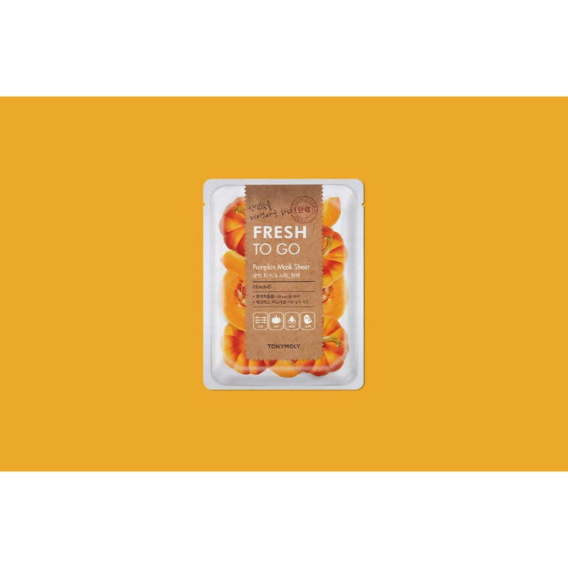 Tonymoly Fresh To Go Pumpkin Mask Sheet Firming - Korean Skincare 