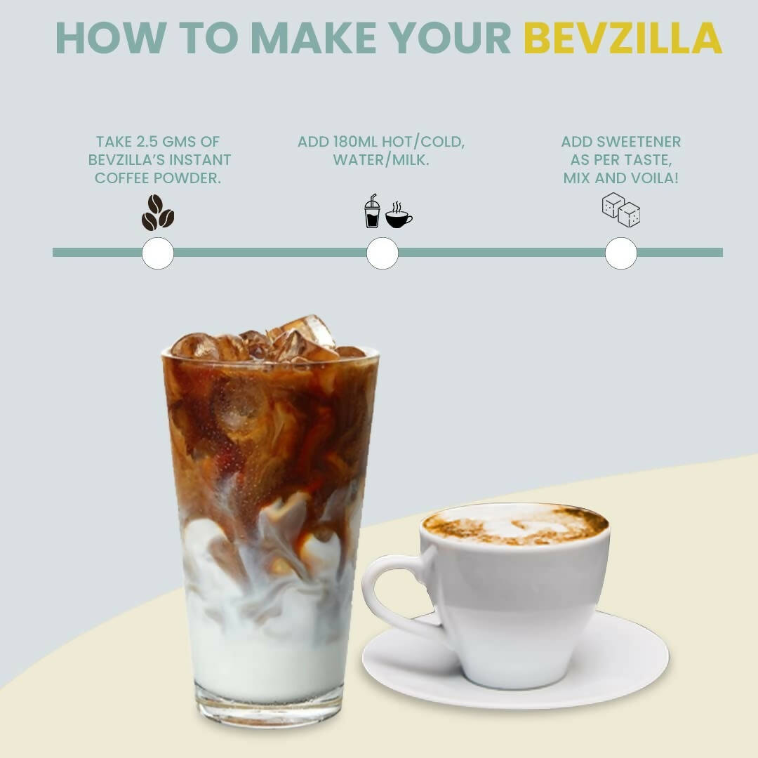 Bevzilla Instant Coffee Powder (English Butterscotch Flavour) 