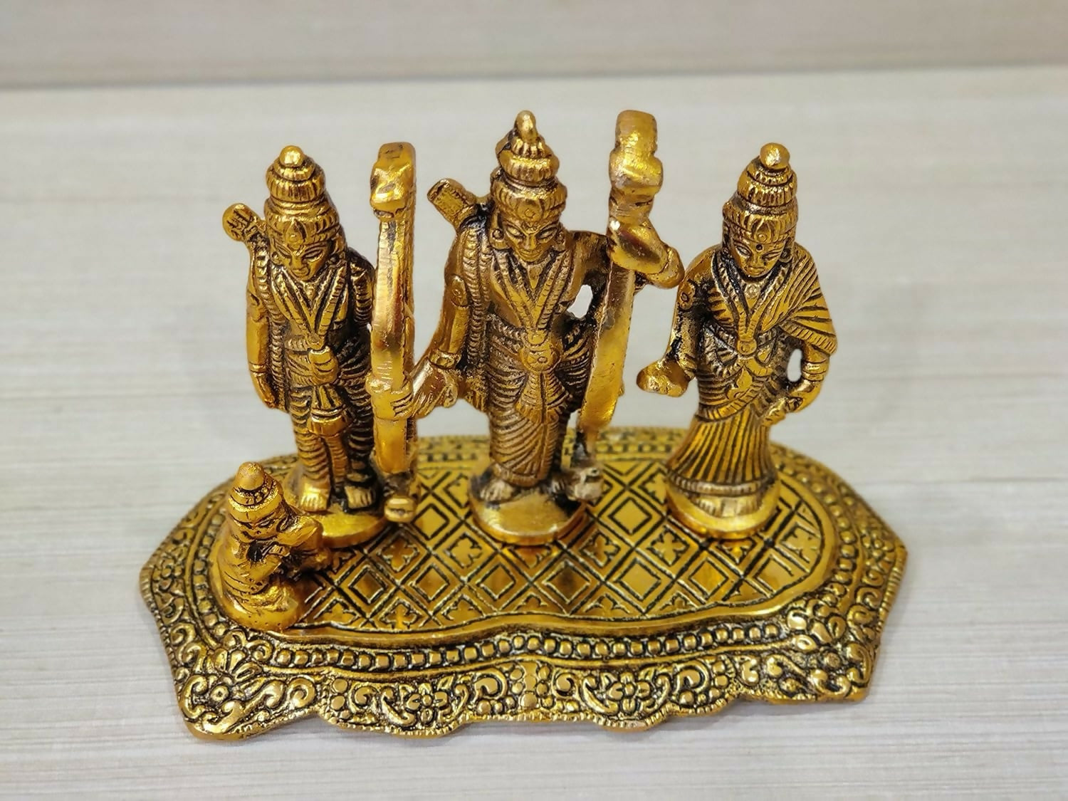 Giftnagri Lord Ram Darbar Idol Metal Showpiece Hindu Religious Idols - Grab2buy