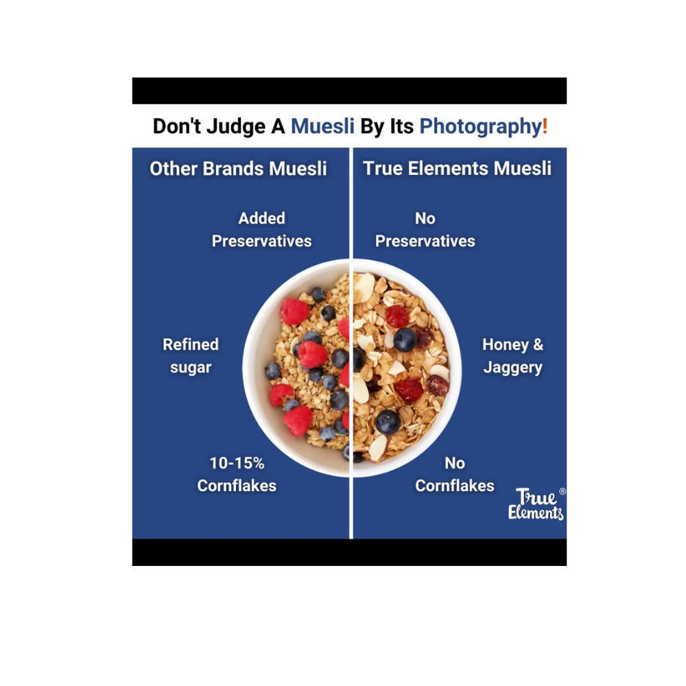 True Elements Cranberry And Blueberry Muesli 