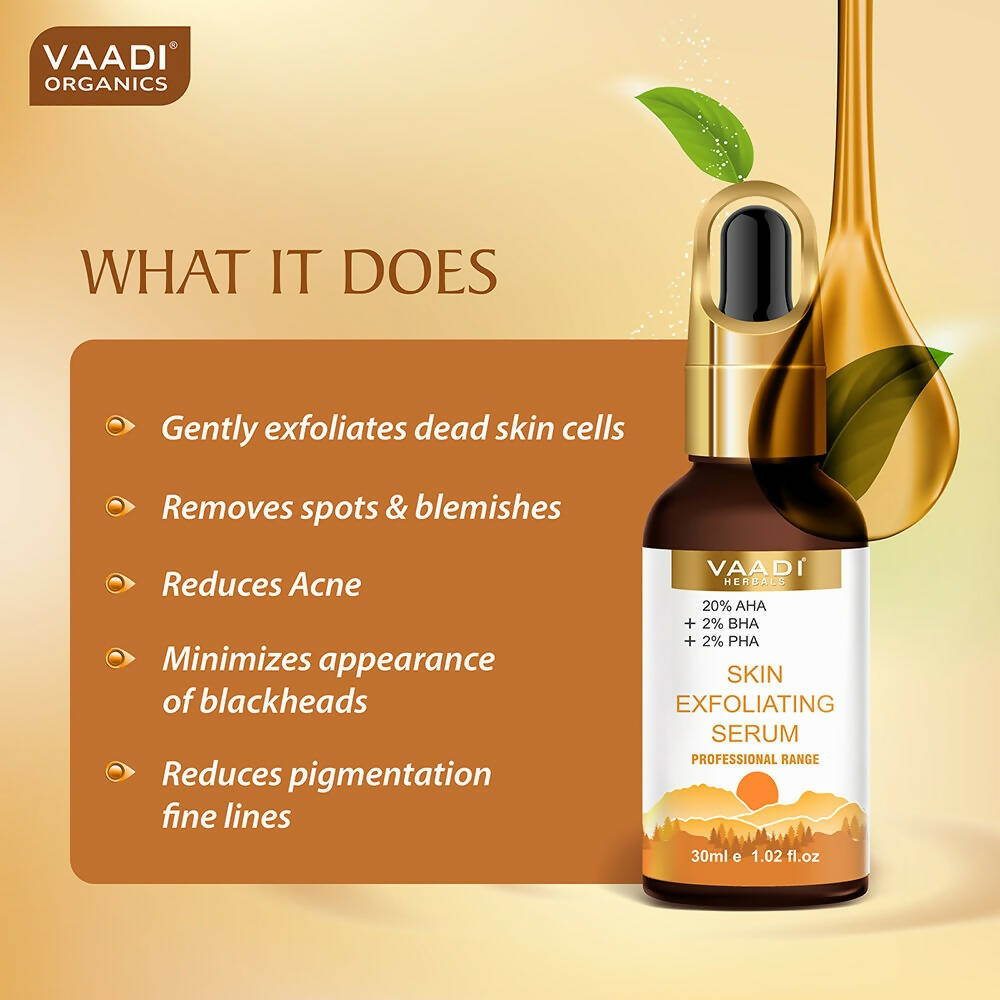 Vaadi Herbals Skin Exfoliating Serum With 20% AHA & 2% BHA & 2% PHA  Grab2Buy Vaadi Herbals Grab2Buy