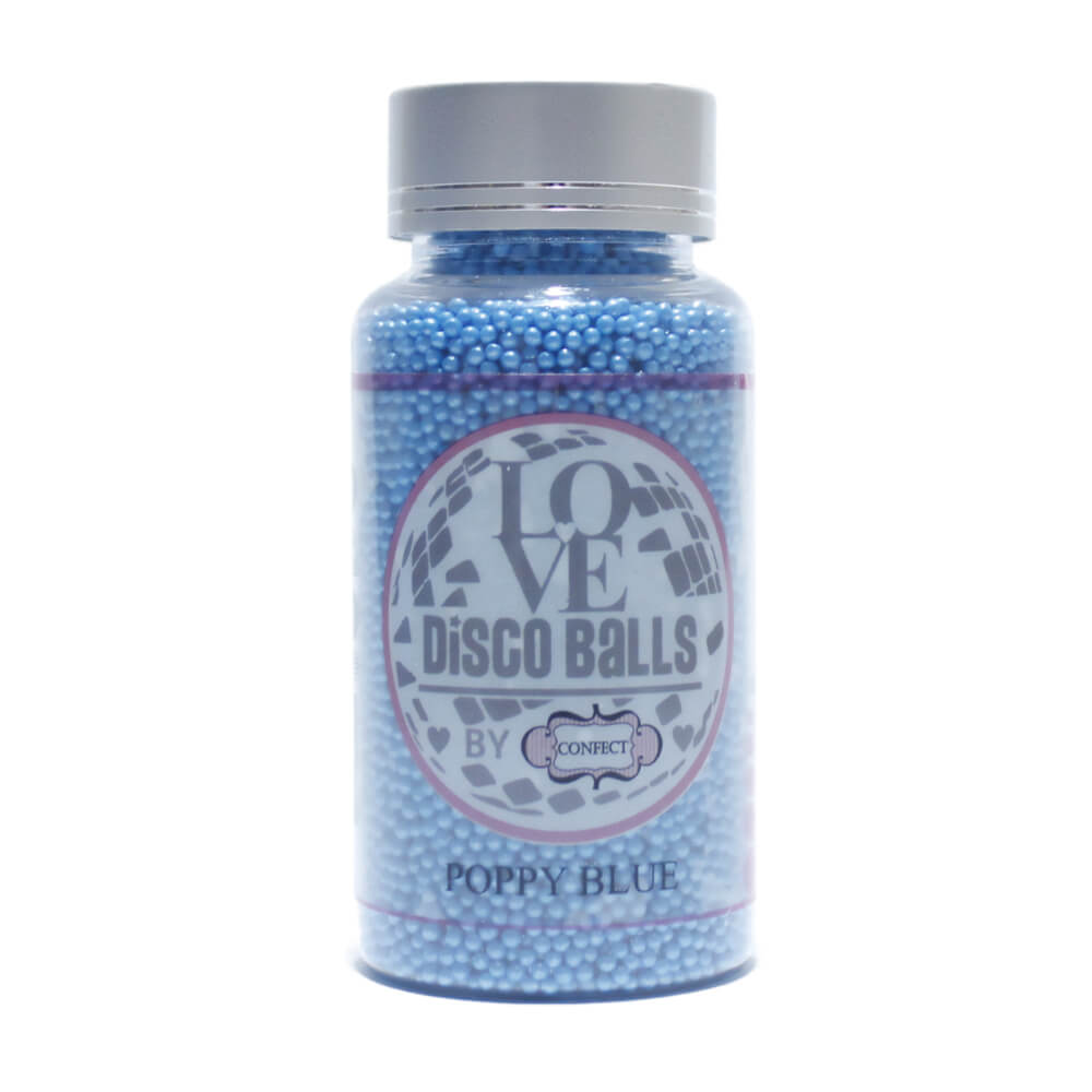 Confect Poppy Blue Disco Balls Sprinkles 6 MM