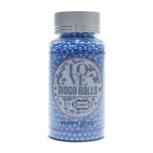 Confect Poppy Blue Disco Balls Sprinkles 4 MM