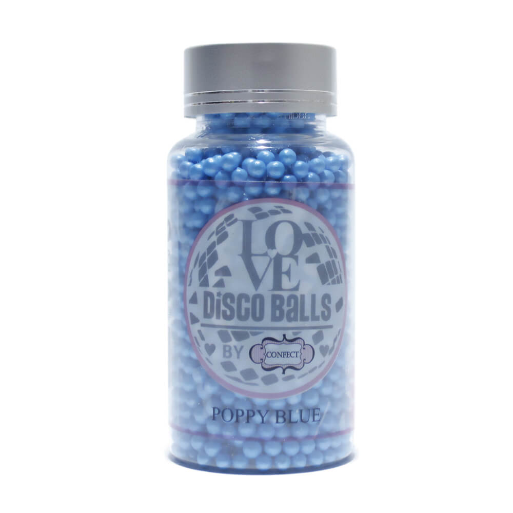 Confect Poppy Blue Disco Balls Sprinkles 5 MM