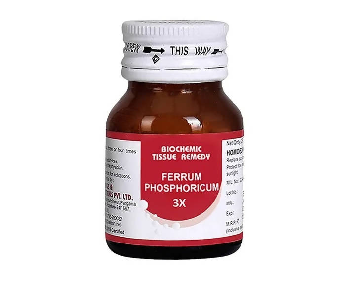 Bakson's Homeopathy Ferrum Phosphoricum Biochemic Tablets 