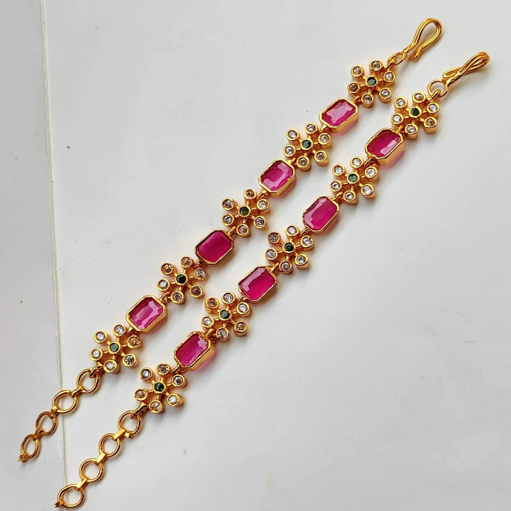 Ruby Designer Ear Side Chain Pair | Grab2Buy