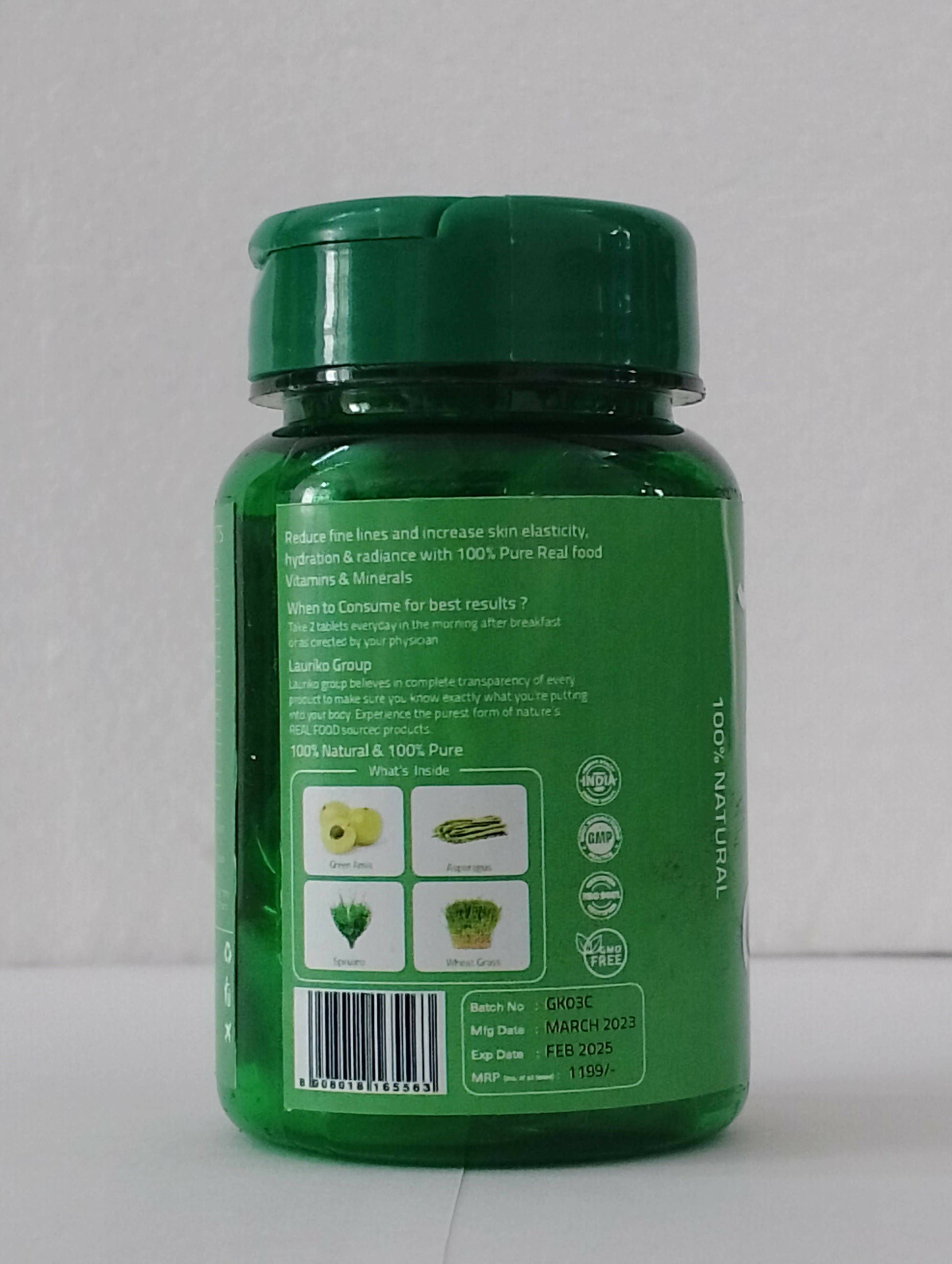 Laurik Plant Based Collagen Type 1 & 3 Tablets For Men And Women | Collagen Tablets For Skin Radiance And Elasticity