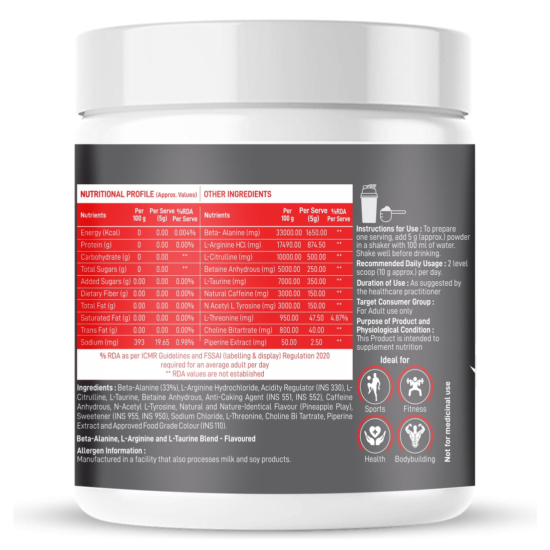 Dr Morpen Muscle Food Pre-Workout (Pineapple Play) 