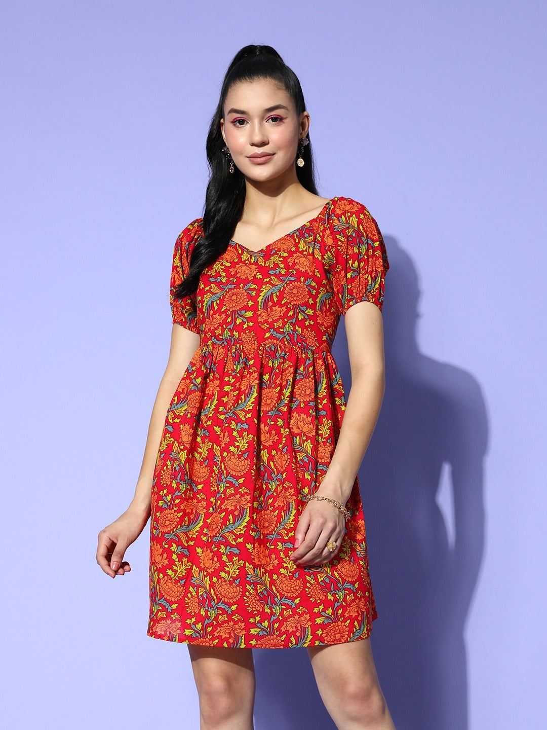 Yufta Printed A-Line Dress  Grab2Buy Yufta Grab2Buy