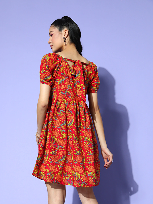 Yufta Printed A-Line Dress  Grab2Buy Yufta Grab2Buy